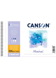Canson Montval Torchon 13,5 x 21 cm, 12 listů, 300g/m, kroužková vazba