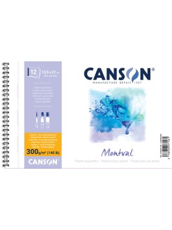 Canson Montval Torchon 13,5 x 21 cm, 12 listů, 300g/m, kroužková vazba