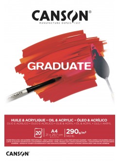 Graduate Oil&Acrylic skicák lepený A3, 20listů, 290g/m2