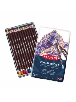 Derwent Coloursoft sada uměl. pastelek 12 kusů