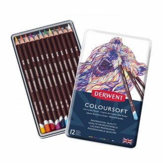 Derwent Coloursoft sada uměl. pastelek 12 kusů