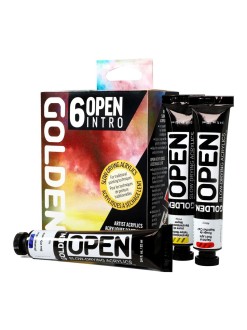 Sada akrylových barev Golden Open - Intro Set, 6 základních odstínů