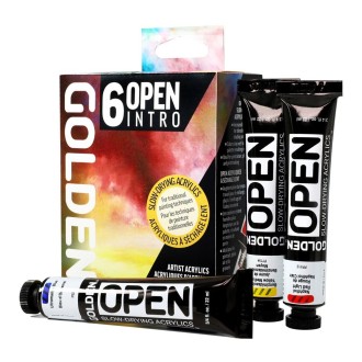 Sada akrylových barev Golden Open - Intro Set, 6 základních odstínů