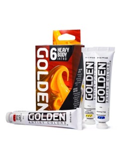 Sada akrylových barev Golden Heavy Body - Intro Set, 6 x 22 ml