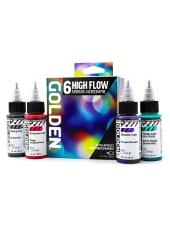 Sada akrylových barev Golden High Flow - Airbrush Transparent Set, 6 x 30 ml