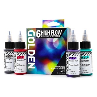 Sada akrylových barev Golden High Flow - Airbrush Transparent Set, 6 x 30 ml