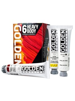 Sada akrylových barev Golden Heavy Body - Essentials Set, 6 x 59 ml