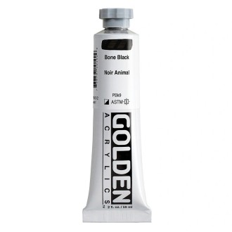 Akrylová barva Golden Heavy Body 59 ml, Bone Black (1010)