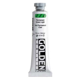 Akrylová barva Golden Heavy Body 59 ml, Permanent Green Light (1250)