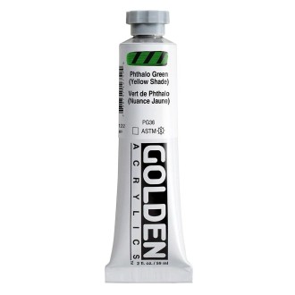 Akrylová barva Golden Heavy Body 59 ml, Phthalo Green (Yellow Shade) (1275)