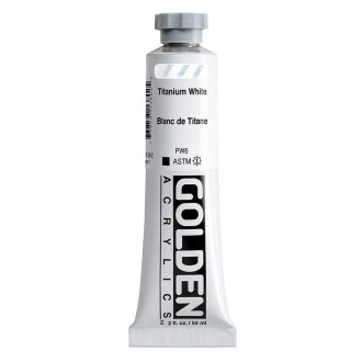 Akrylová barva Golden Heavy Body 59 ml, Titanium White (1380)