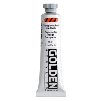 Akrylová barva Golden Heavy Body 59 ml, Transparent Red Iron Oxide (1385)