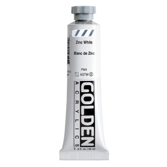 Akrylová barva Golden Heavy Body 59 ml, Zinc White (1415)