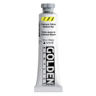 Akrylová barva Golden Heavy Body 59 ml, Cadmium Yellow Medium Hue (1554)