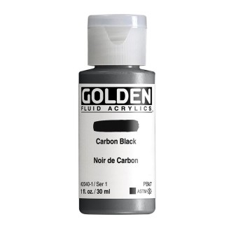 Akrylová barva Golden Fluid 30 ml, Carbon Black (2040)