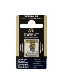 Mistrovská akvarelová barva Rembrandt, půlpánvička, 108 - Chinese White