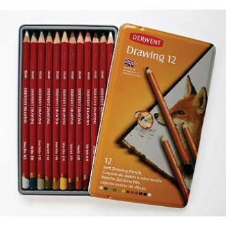 Derwent Drawing - sada uměleckých pastelek 12 ks