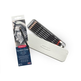 Sada 6ks uhlů v plechovém pouzdře Derwent