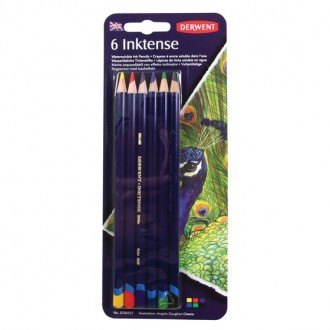 Derwent Inktense - sada pastelek, 6 ks v blisteru