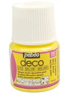 PÉBÉO DÉCO Akrylová barva 45 ml Lesk tekutá, 119 - light yellow