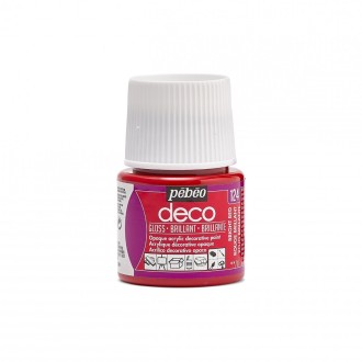 PÉBÉO DÉCO Akrylová barva 45 ml Lesk tekutá, 124 - red bright