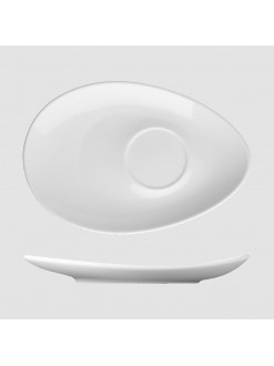 Porcelánový podšálek 20 cm - bílý (na dozdobení)