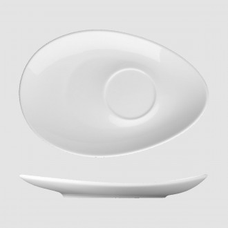 Porcelánový podšálek 20 cm - bílý (na dozdobení)