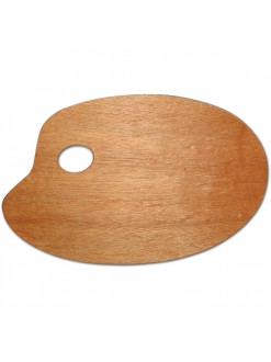 Dřevěná paleta oválná - 18x24 cm
