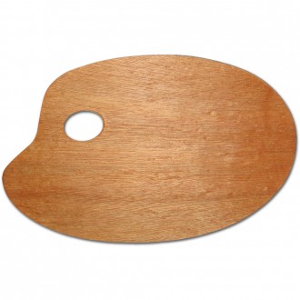 Dřevěná paleta oválná - 18x24 cm