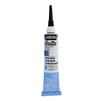 Kontura na hedvábí Pébéo Gutta 20 ml, 02 - Bílá