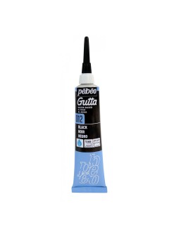 Kontura na hedvábí Pébéo Gutta 20 ml, 12 - Černá