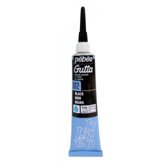 Kontura na hedvábí Pébéo Gutta 20 ml, 12 - Černá