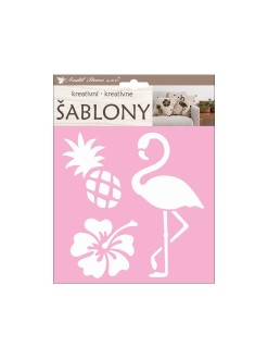 Šablona plameňák 18 x 17,5 cm