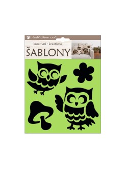 Šablona sovičky 18 x 17,5 cm