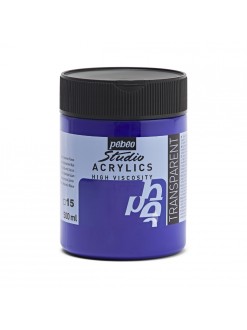 Akrylová barva Pébéo Studio Acrylics 500 ml, 15 - tmavě ultramarínová