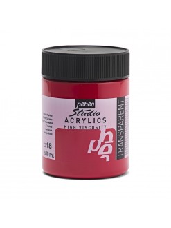 Akrylová barva Pébéo Studio Acrylics 500 ml, 18 - naphtolene karmínová