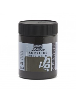 Akrylová barva Pébéo Studio Acrylics 500 ml, 26 - mars black