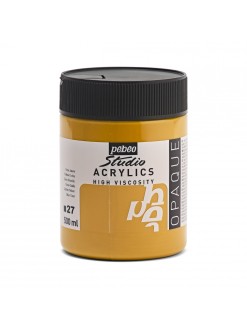 Akrylová barva Pébéo Studio Acrylics 500 ml, 27 - okrově žlutá