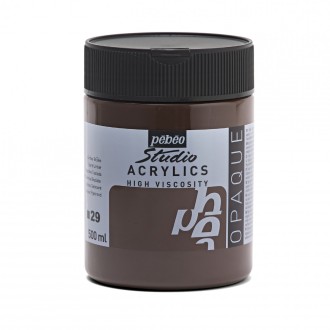 Akrylová barva Pébéo Studio Acrylics 500 ml, 29 - umbra pálená