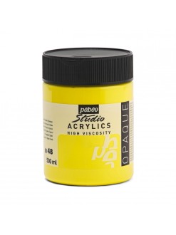 Akrylová barva Pébéo Studio Acrylics 500 ml, 48 - základní žlutá