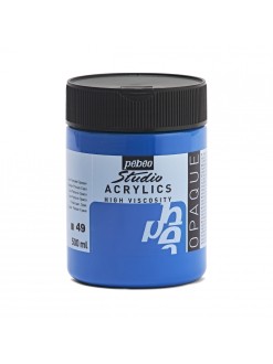 Akrylová barva Pébéo Studio Acrylics 500 ml, 49 - azurová (cyan)