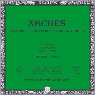 Arches blok lepený 31x31 cm, 20 listů, 300g/m2, CP
