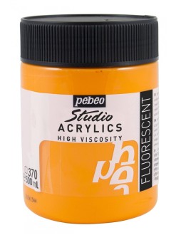 Akrylová barva Pébéo Studio Acrylics 500 ml, 370- fluo orange