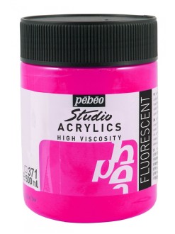 Akrylová barva Pébéo Studio Acrylics 500 ml, 371 - fluo pink