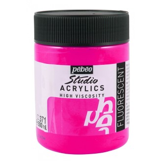 Akrylová barva Pébéo Studio Acrylics 500 ml, 371 - fluo pink