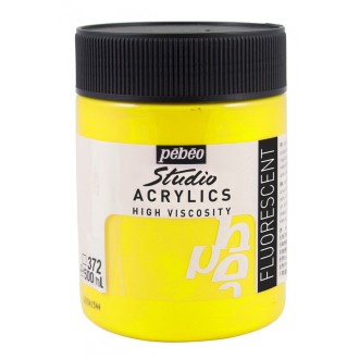Akrylová barva Pébéo Studio Acrylics 500 ml, 372 - fluo yellow