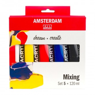 AMSTERDAM sada akrylových barev Standard series pro míchání 5x120ml