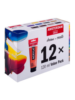AMSTERDAM sada akrylových barev Standard series 12 x 120 ml