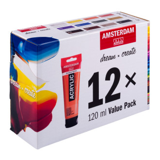 AMSTERDAM sada akrylových barev Standard series 12 x 120 ml