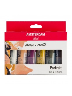 AMSTERDAM miniset "Portrait" - 6×20ml, plastové tuby